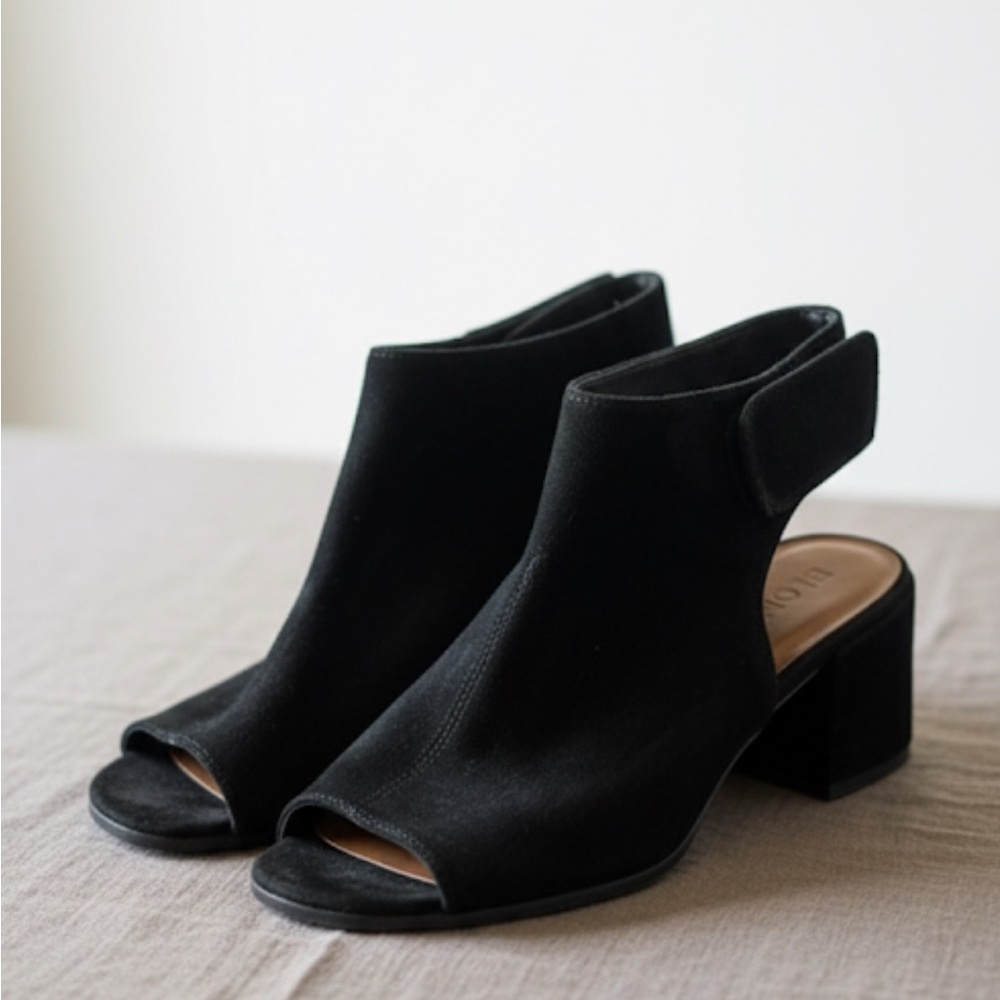 Blondo Black Suede Mules